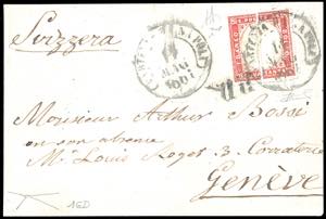 1861 - 40 cent. rosso carminio IV emissione ... 