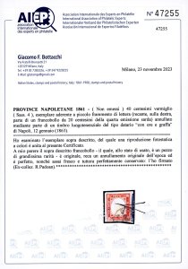 1863 - 40 cent. vermiglio, NON ... 