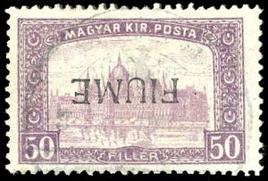 1918 - 50 f. Veduta, soprastampa a mano del ... 