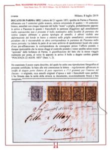 1853 - 5 cent. giallo arancio, ... 
