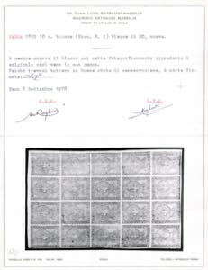 1852 - 10 cent. bianco (2), quarto ... 