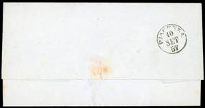 1857 - 15 cent. rosa (3), angolo ... 