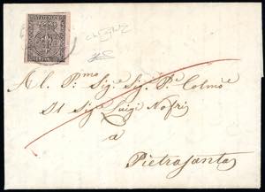 1857 - 15 cent. rosa (3), perfetto, ed ... 