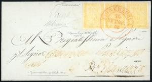 1854 - 5 cent. giallo chiarissimo (6b), ... 