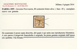 1859 - 80 cent. bistro oliva (18), ... 