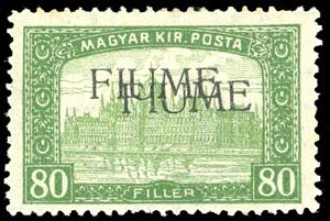 1918 - 40 f. Veduta, soprastampa a macchina, ... 