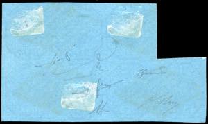 1852 - 7 baj azzurro (8), blocco ... 