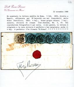 1852 - 7 baj azzurro, striscia ... 