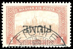 1918 - 1 k. Veduta, soprastampa a mano del ... 