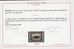 1918 - 1 k., 5 k. e 10 k. Veduta, ... 