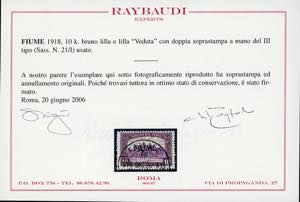 1918 - 1 k., 5 k. e 10 k. Veduta, ... 