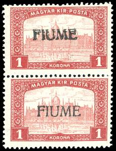 1918 - 1 k. Veduta, soprastampa a mano del ... 