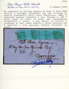 1869 - 5 cent. azzurro verdastro ... 