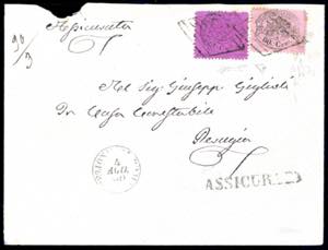 1869 - 80 cent. rosa chiaro, 20 cent. lilla ... 