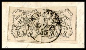 1855 - 8 baj bianco, falso per ... 