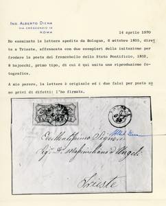 1855 - 8 baj bianco, falso per ... 