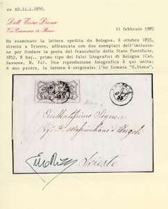 1855 - 8 baj bianco, falso per ... 