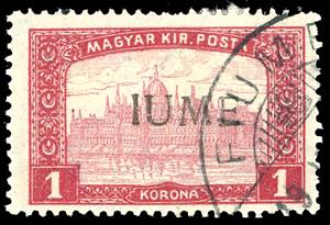 1918 - 1 k. Veduta, soprastampa a mano del ... 