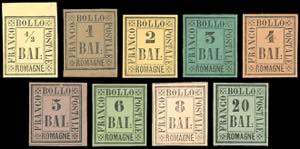 1859 - Serie completa (1/9), gomma originale ... 