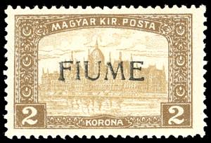 1918 - 2 k. Veduta, soprastampa a mano del ... 