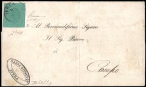 1855 - 5 cent. verde (4), perfetto, su ... 