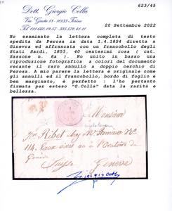 1954 - 40 cent. rosso (6a), bordo ... 