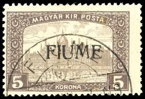 1918 - 5 k. Veduta, soprastampa a mano del ... 