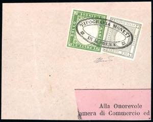 1863 - 1 cent. grigio nero per stampati, 5 ... 
