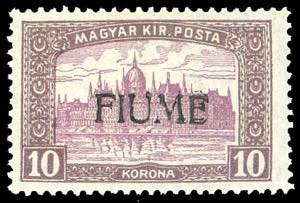 1918 - 10 k. Veduta, soprastampa a mano del ... 