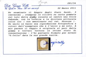 PROVE 1854/1855 circa - 5 cent. ... 