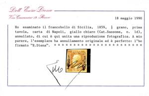 1859 - 1/2 grano giallo chiaro, I ... 