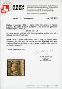 1859 - 1 grano verde oliva scuro, ... 