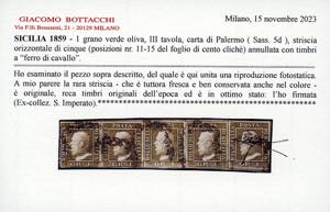 1859 - 1 grano verde oliva, III ... 