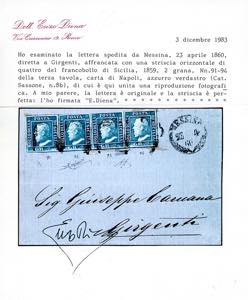 1860 - 2 grana azzurro verdastro, ... 