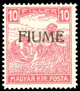 1918 - 10 f. carminio Mietitori, cifre ... 