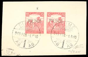 1918 - 10 f. carminio Mietitori, cifre ... 