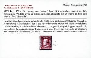 1859 - 50 grana lacca bruno, ... 