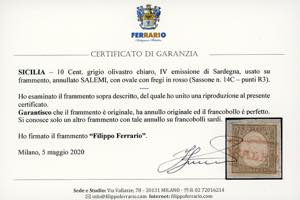 SALEMI, ovale con fregi rosso, non ... 