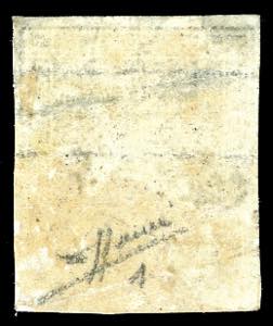 1851 - 1 quattrino nero su grigio ... 