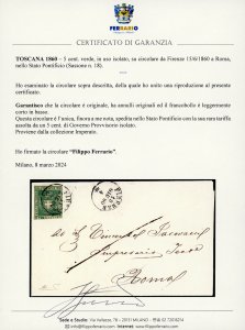 1860 - 5 cent. verde (18), ... 