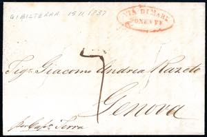 1837 - VIA DI MARE PONENTE - Lettera ... 