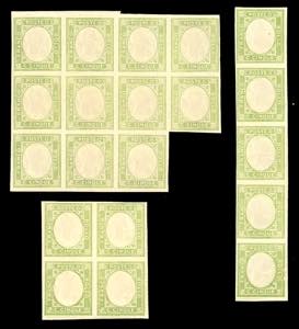 1861 - Non emessi, serie completa ... 