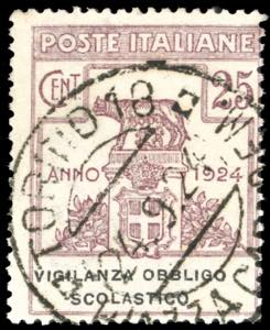 VIGILANZA OBBLIGO SCOLASTICO 1924 - 25 cent. ... 