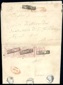 1858 - 1 grano rosa chiaro, I tavola (3), ... 