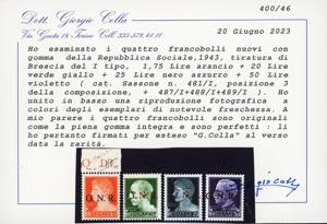 1943 - 1,75 lire arancio, 20 lire ... 