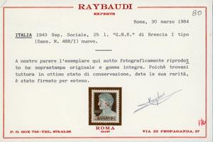 1943 - 1,75 lire arancio, 20 lire ... 