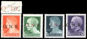 1943 - 1,75 lire arancio, 20 lire verde ... 