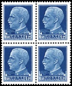 1944 - 1,25 lire, soprastampa fascio rosso ... 