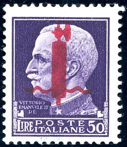 1944 - 50 lire soprastampa fascio di Verona ... 