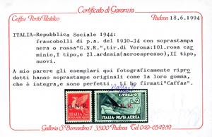 1944 - Soprastampati G.N.R., ... 